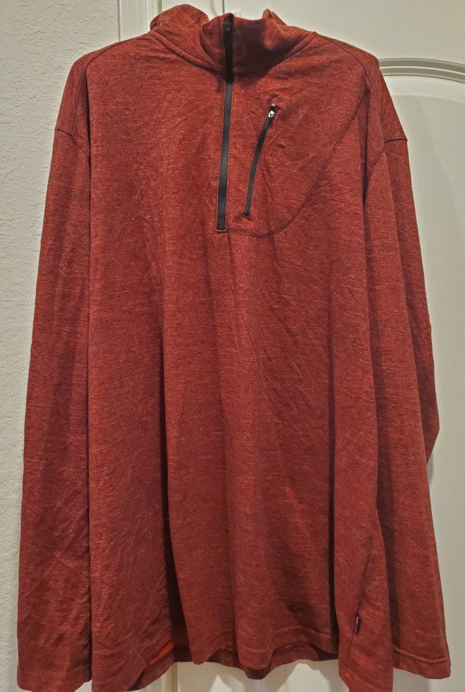 Men's Swiss Tech Burgundy 1/4 Zip Athletic Sweatshirt Pullover Size 3XL (54/56)