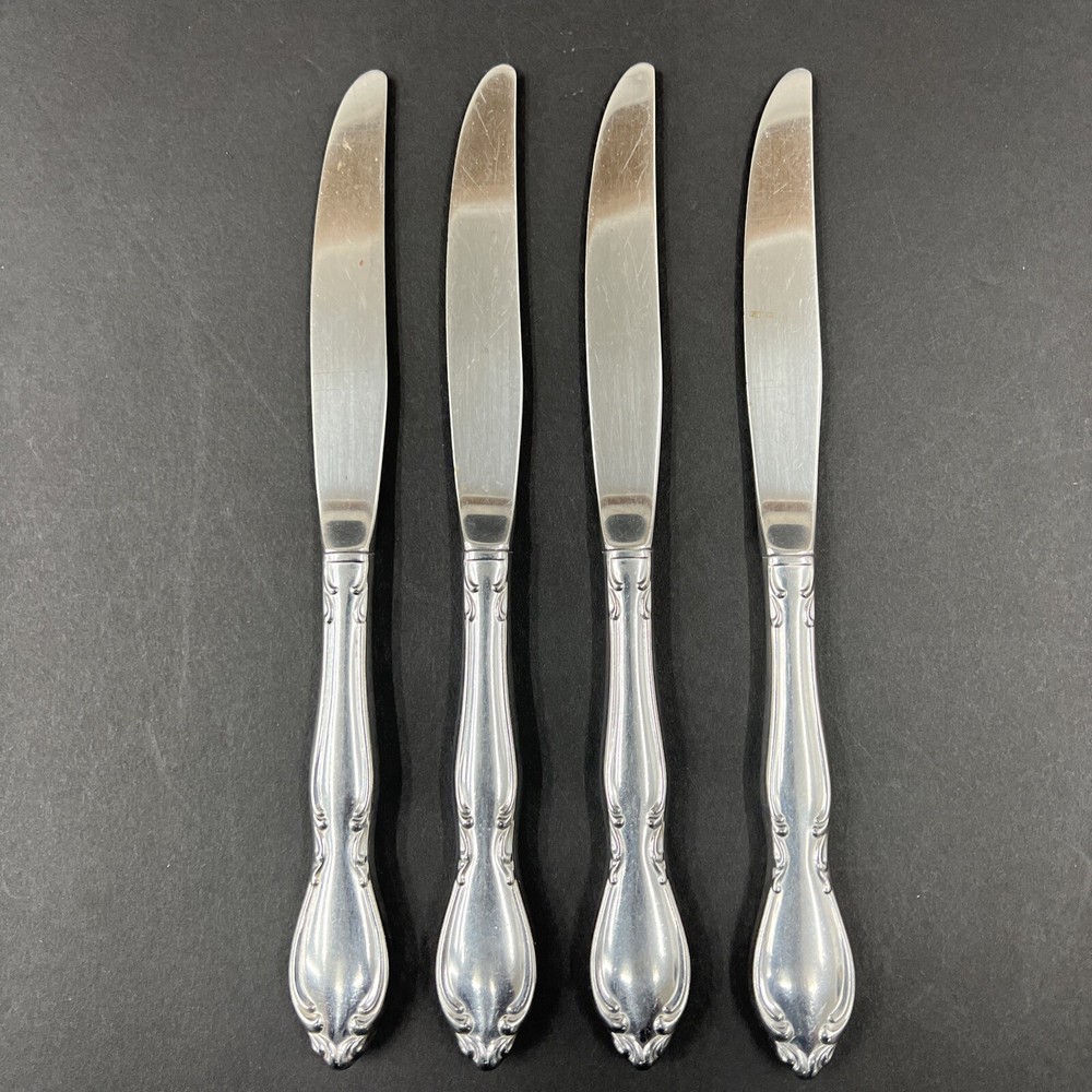 Oneida Strathmore Knife Silverware Deluxe Stainless Flatware Set Of 4 Hallow