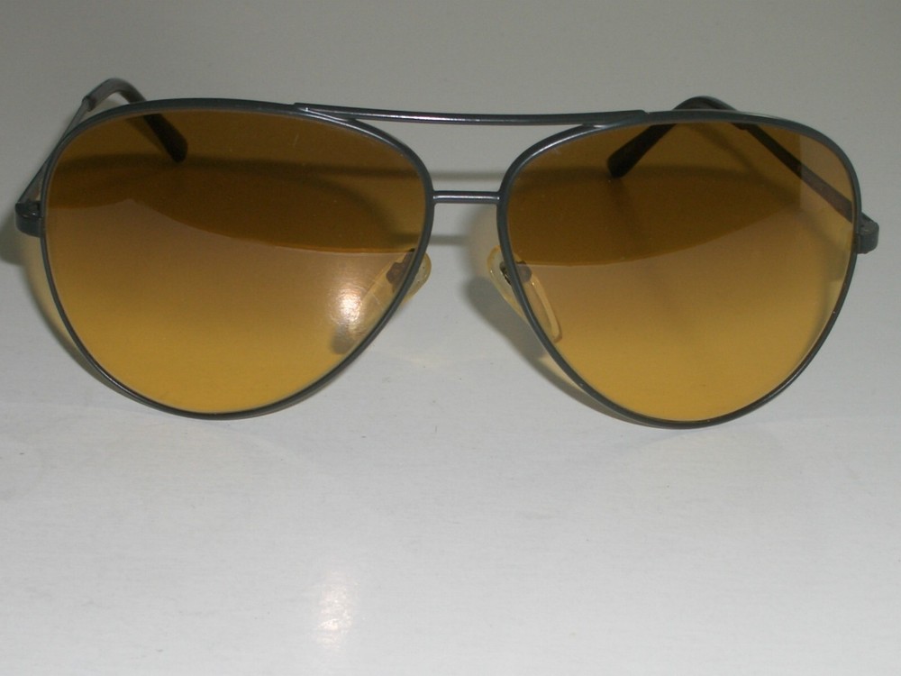 SERENGETI 5133S Kilimanjaro Gradient Amber Tone Black Aviator Sunglasses in Mint Condition