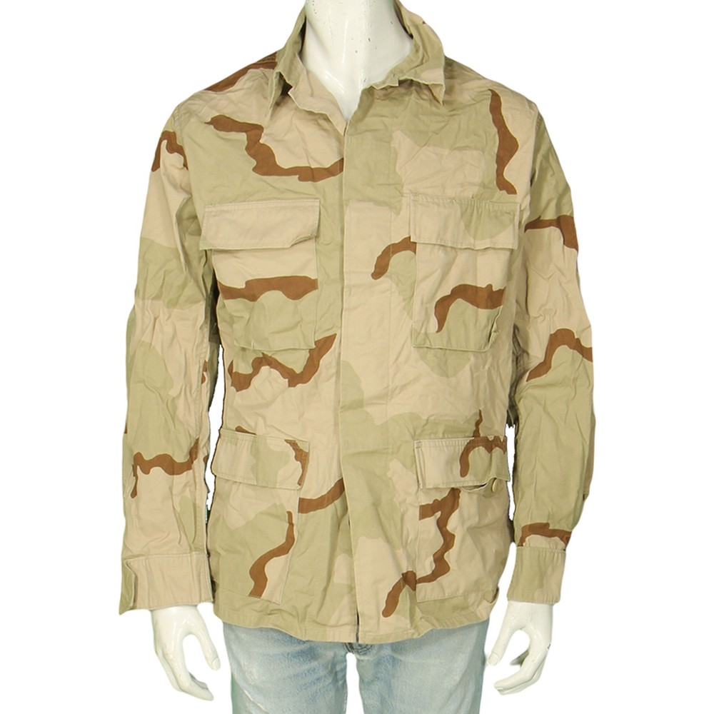 90s Vintage Army Military Desert Camouflage Camo Pattern Combat Coat Jacket M