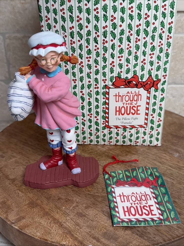 Dept 56 All Through The House The Pillow Fight Pamela 9324-6 Vintage with Original Box