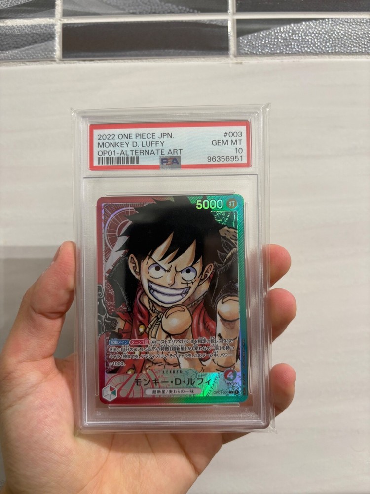 2022 One Piece Jap Romance Dawn OP01 003 Monkey D. Luffy Leader Alt Art PSA 10