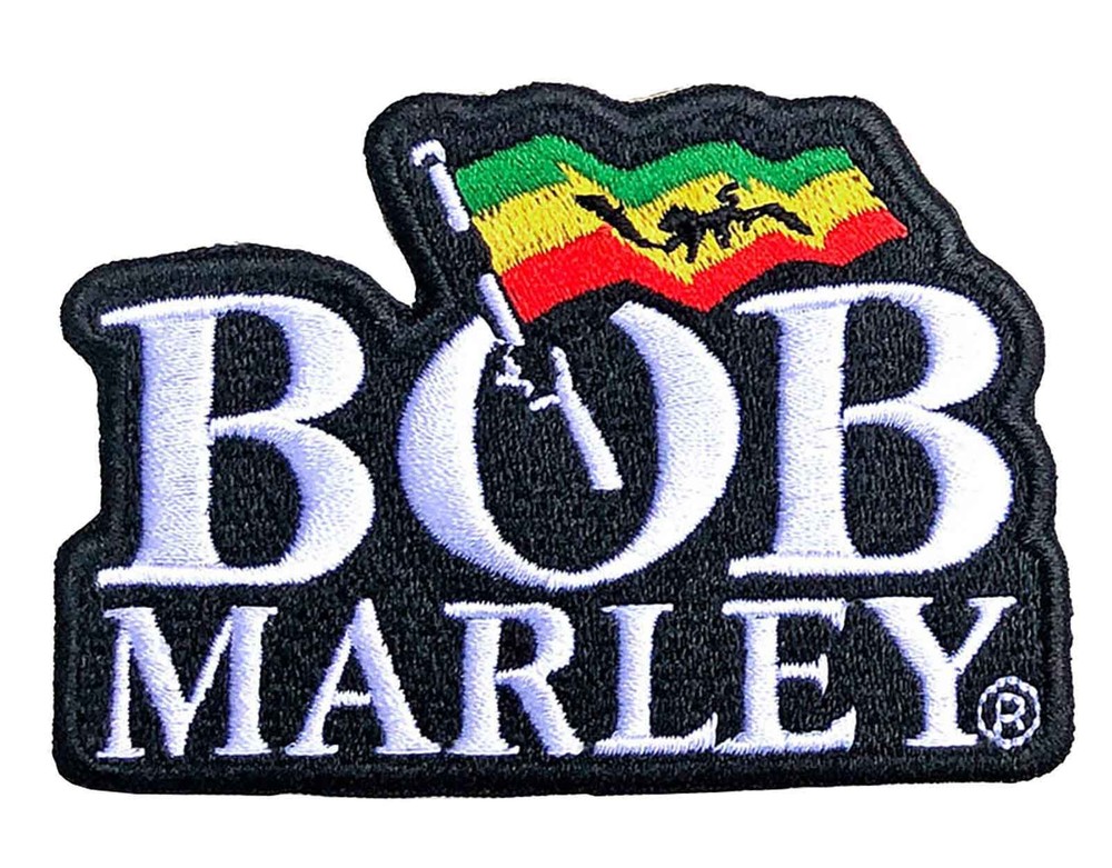 Bob Marley Patch Logo new Official Black Size Accessory Size
