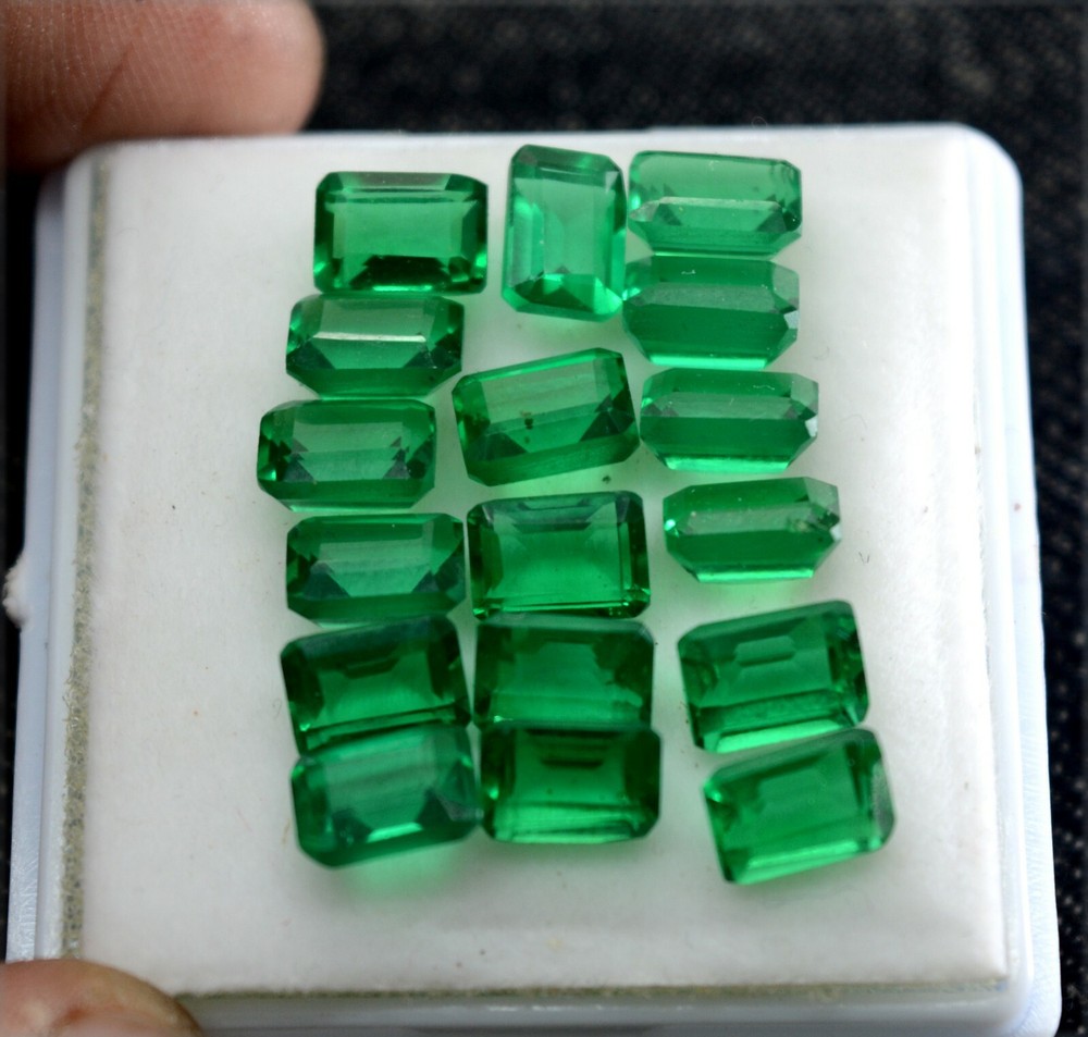 Certified Unheated Natural Zambian Emerald 7x5mm Loose Gemstone Lot