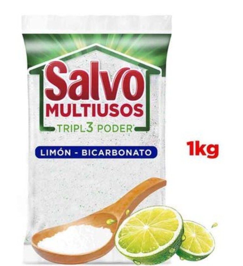 2 PACK DETERGENTE SALVO MULTIUSOS LIMON TRIPLE PODER EN POLVO