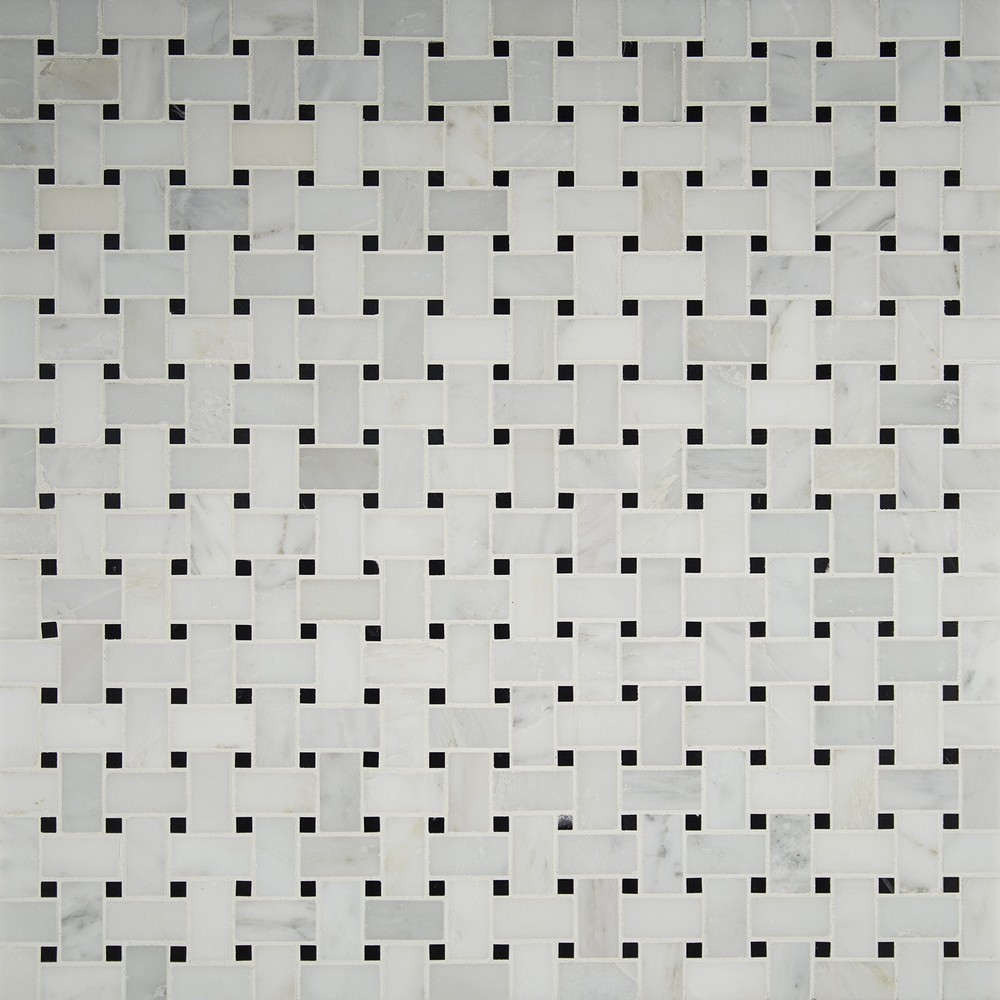 Greecian White 12x12 Basketweave Tile for Kitchen Backsplash and Flooring