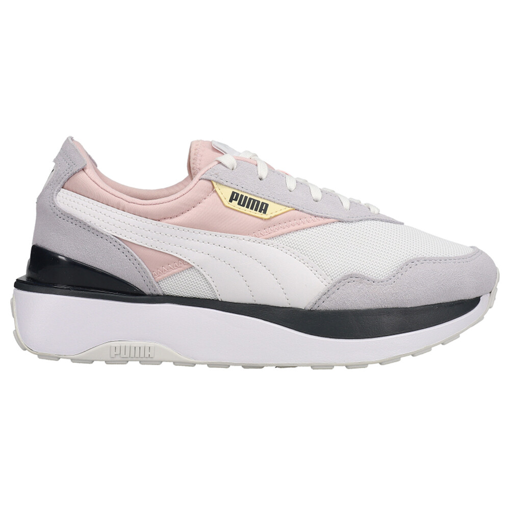 Puma Cruise Rider Silk Road Women’s Grey Pink White Lace-Up Casual Sneakers