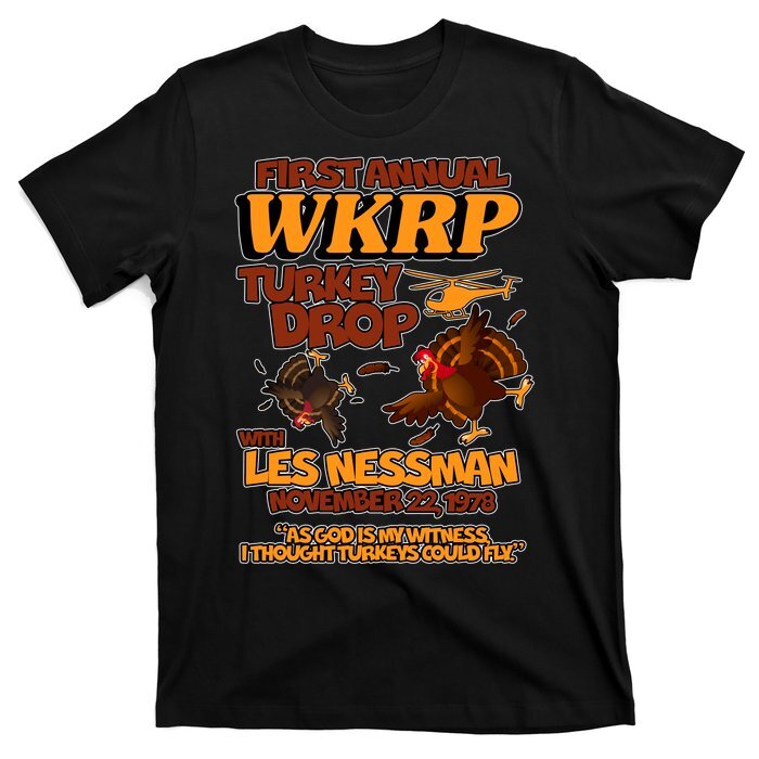 T-Shirt Thanksgiving 1st Annual WKRP Turkey Drop TShirt Unisex