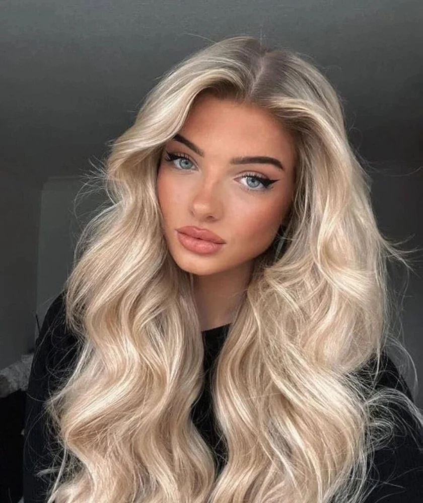 18'' Ombre Blonde Wave Human Hair Wigs 13X4 Lace Front Wigs