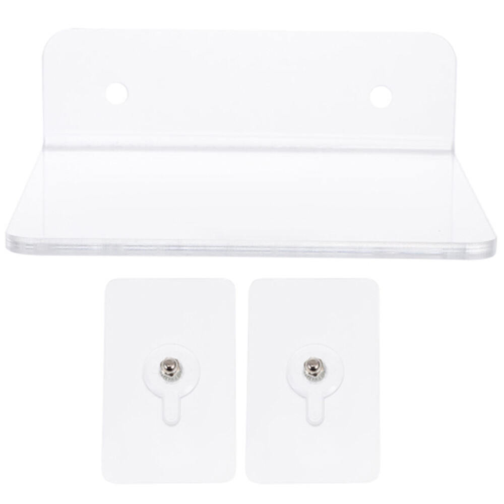 Wall Hooks Acrylic Storage Rack Traditional Industrial Style Shelf