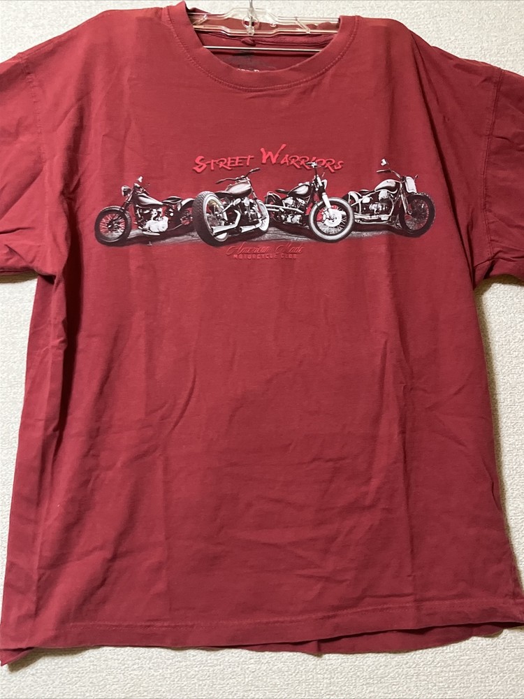 American Made Motorcycle Club Adult XL Red Graphic T-Shirt