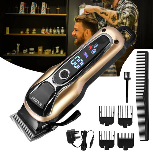 Men's Cordless Hair Clipper Trimmer Electric Beard Grooming Kit