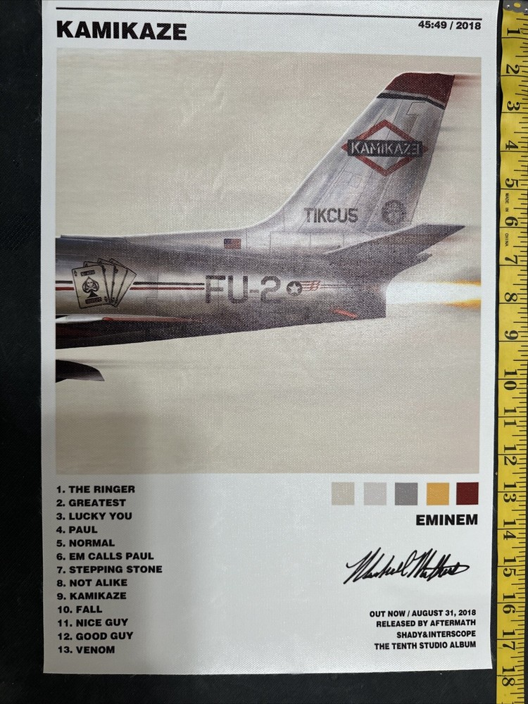 EMINEM Kamikaze Rolled Canvas Art album cover art decor 18 In