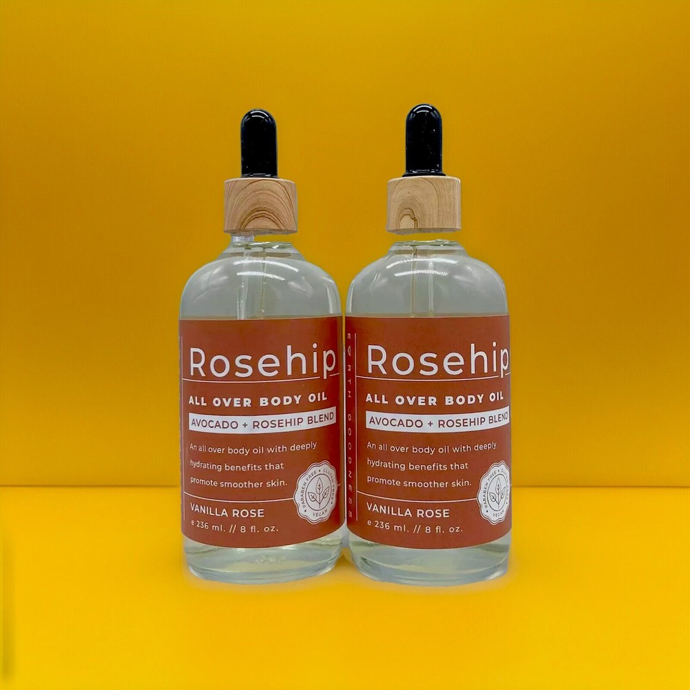 2 Earth Goodness Hydrating All Over Body Oil Rosehip Vanilla Rose 8 fl oz