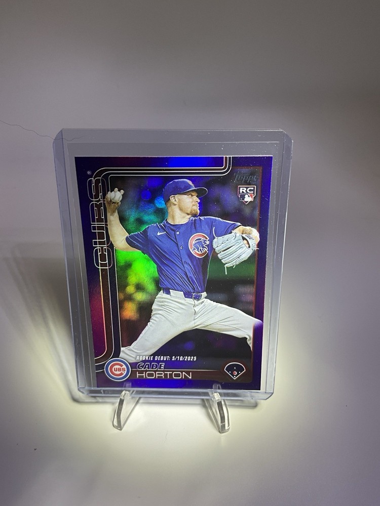 2025 Topps Update Series Cade Horton Rookie Purple Foil 197/250 Chicago Cubs RC