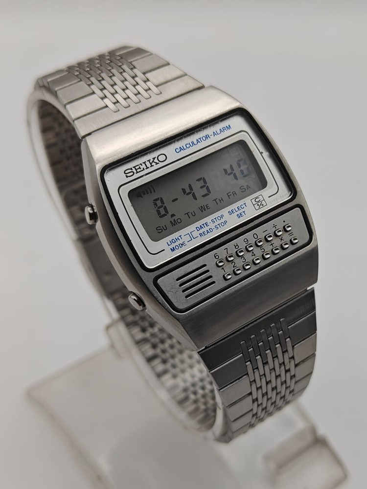 1970s Vintage SEIKO Digital Calculator Alarm Wristwatch Ref 0359-5000 for Men