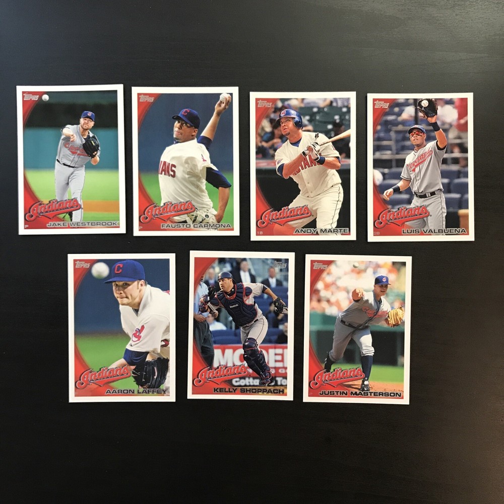 7 CARD LOT - 2010 TOPPS CLEVELAND INDIANS NM