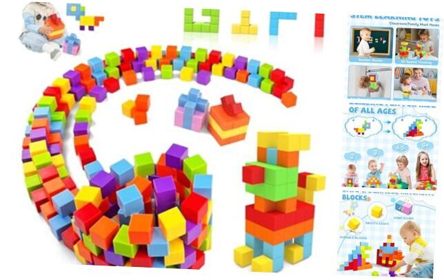 Magnetic Building Blocks Set for Kids Ages 4-8, 90PCS Multi-Color Educational Toys