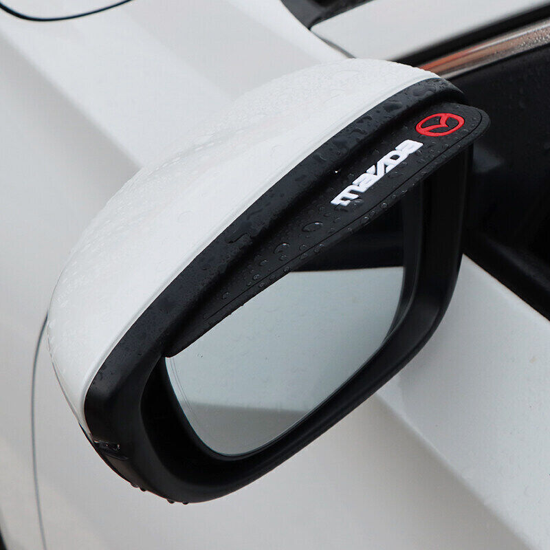 2* Rear View Mirror Rain Board Eyebrow Guard Sun Visor Car Accessories For Mazda