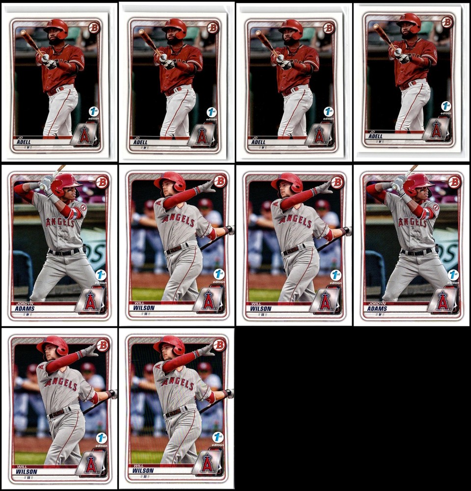 Bowman 1st Edition Los Angeles Angels (10) Card Lot - DON’T MISS OUT – NEXT T...