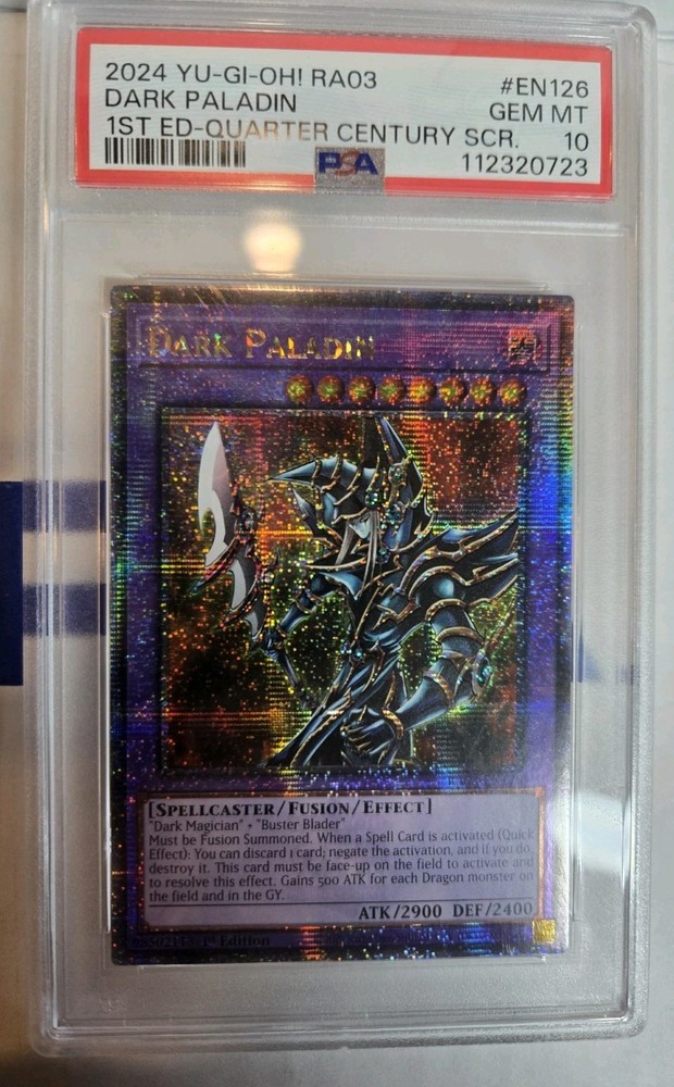 Dark Paladin RA03 Quarter Century Secret Rare PSA 10 2024 Yugioh Card