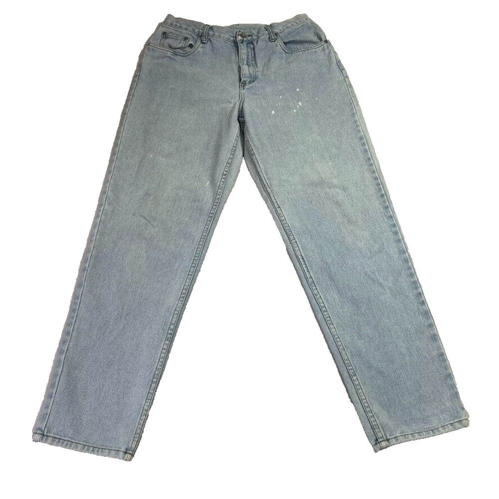 Members Mark Jeans Womens 12 Light Wash Mom High Rise Denim Blue Vintage-image