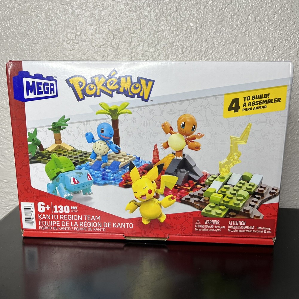 MEGA Pokémon Building Toys Set Kanto Region Team with 130 Pieces New