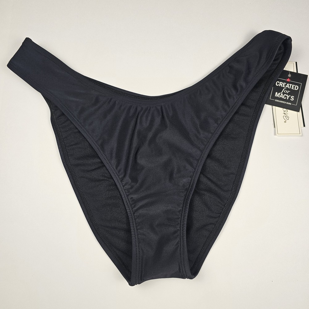 Salt Cove Womens Juniors Hipster Bikini Swim Bottoms Black Size L