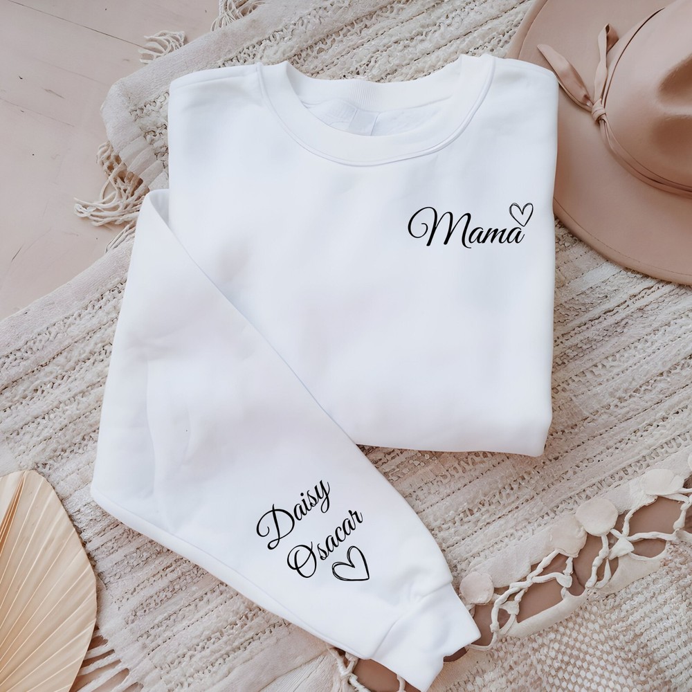 Personalised Mama Sweatshirt Custom Name Printed Happy Mother's Day Gift Jumper