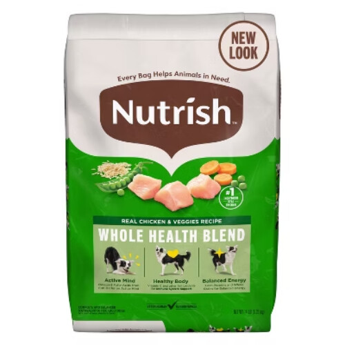 Nutrish Whole Health Blend Dry Dog Food with Real Chicken and Vegetables