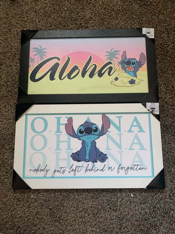Stitch Aloha & Ohana Framed Wall Art Set