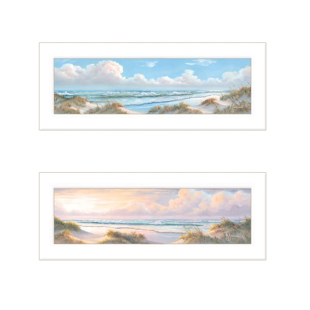 TrendyDecor4U  The Seascape Collection Framed Print Wall Art Ocean Colors 28 x 2