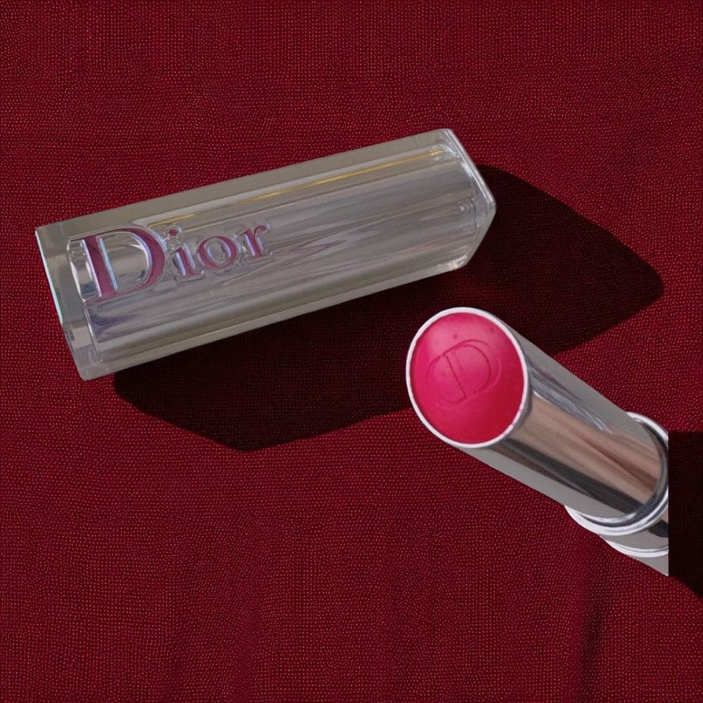 Dior Addict Stellar Shine Lucky 536 Pink Lipstick CD Logo  in Clear Case