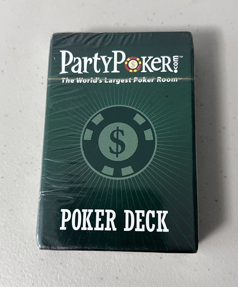 PartyPoker.com Deck of Funny Face Cards Vintage & Rare Sealed NIB Party Poker!