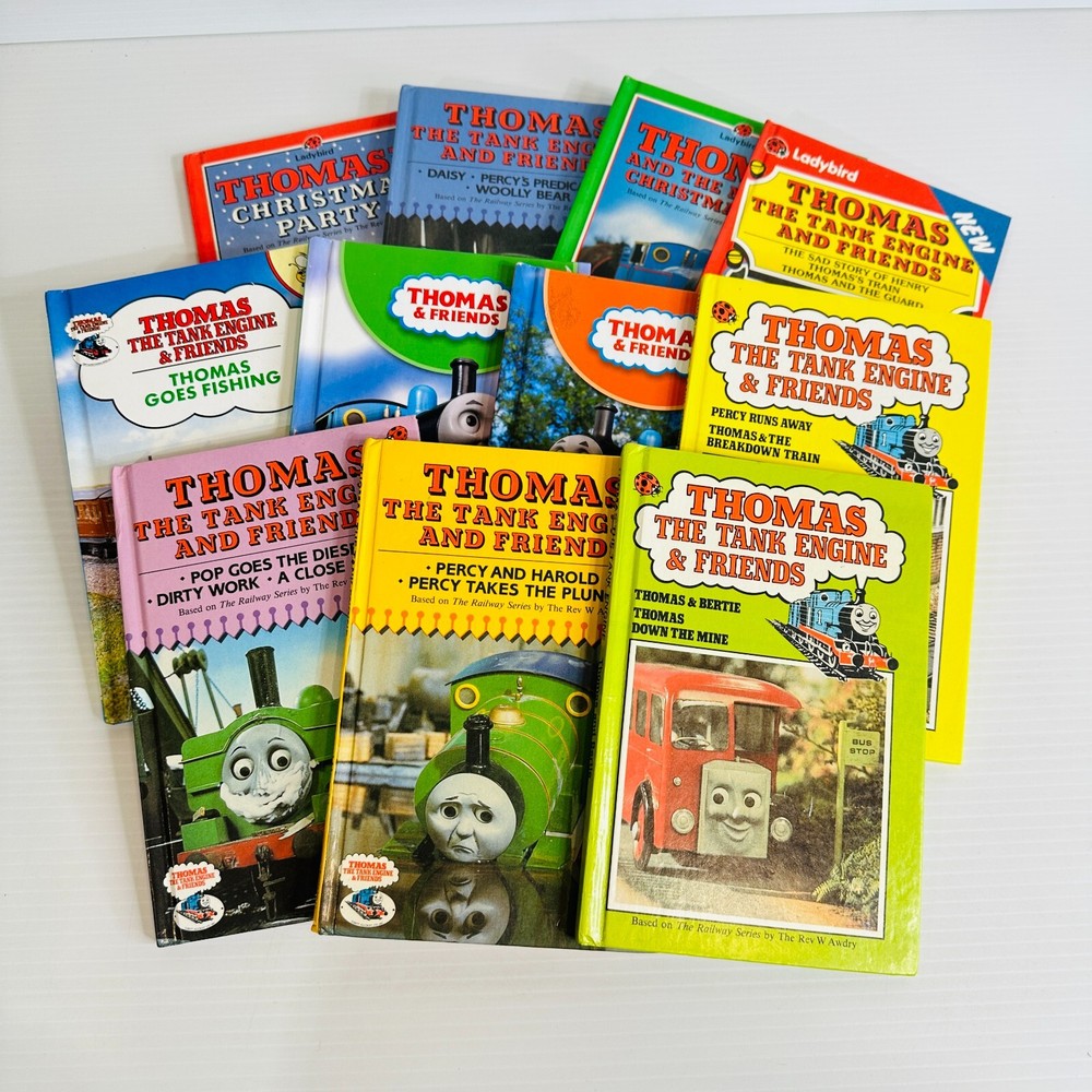 Vintage Thomas the Tank Engine Hardcover Book Lot of 11 Ladybird Small Books