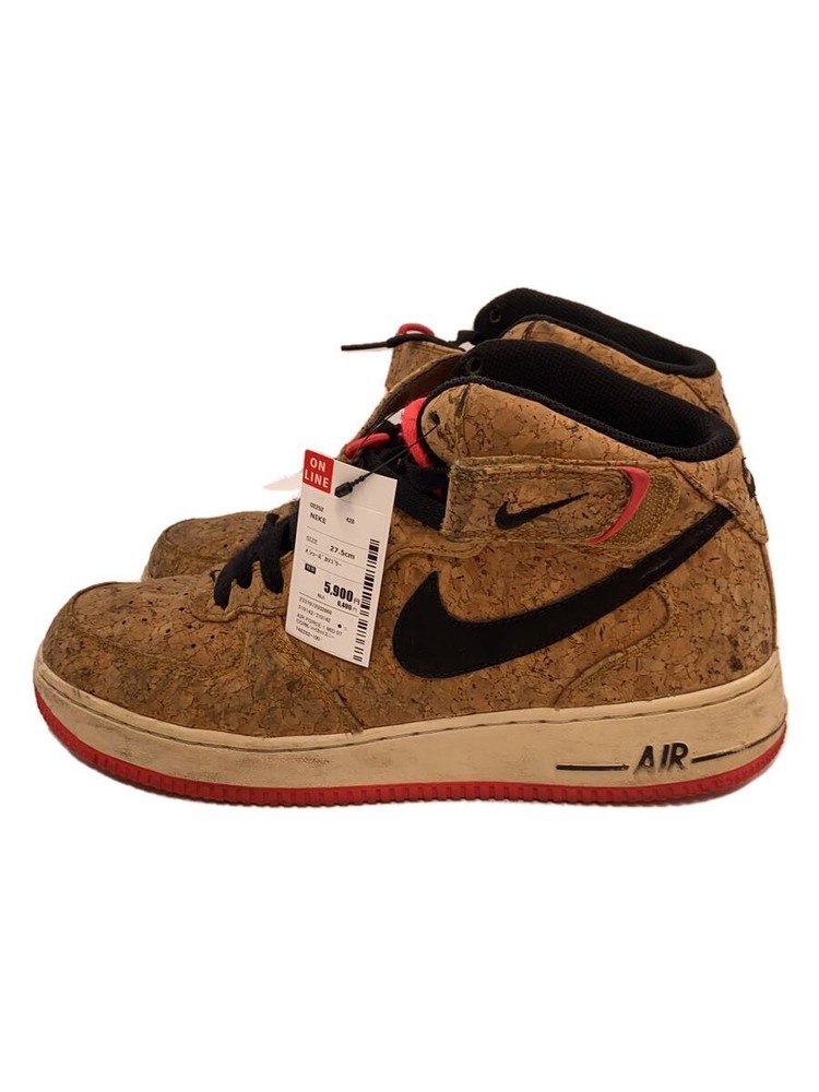 NIKE Men 9.5US Air Force 1 Mid 07 Cork/High Cut Sneakers/Cml/748282-100