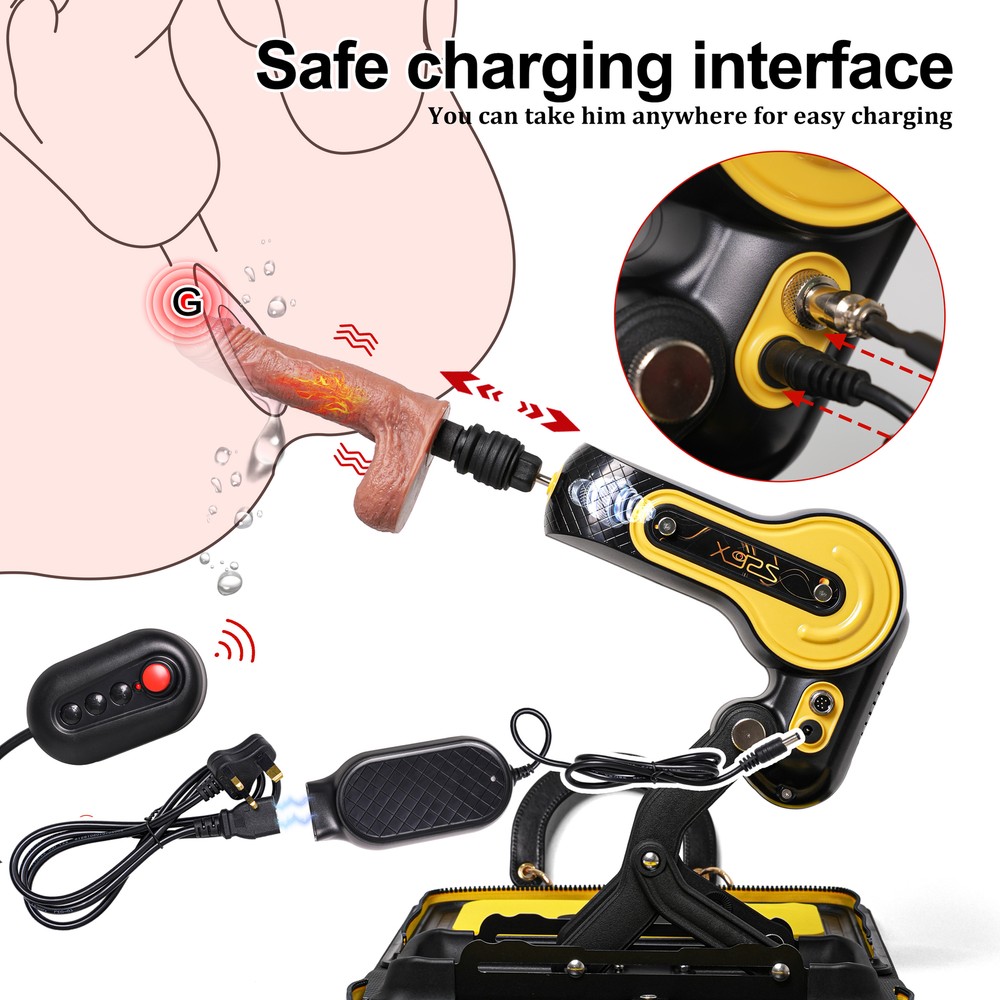 Multifunctional Automatic Sex Machine Heated Dildo Handfree Toys For Women Men