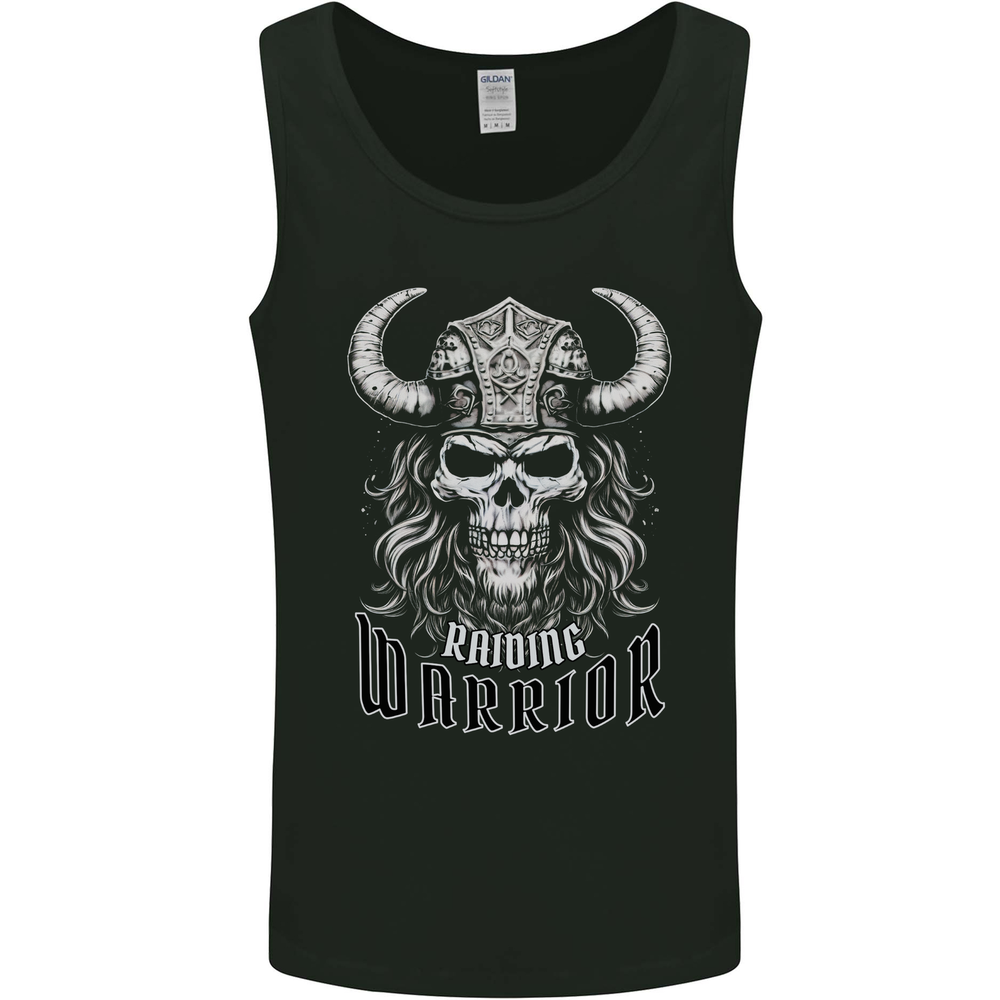 Viking Raiding Warrior Skull Mens Vest Tank Top
