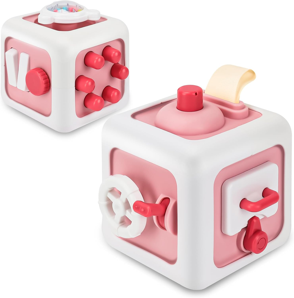 Montessori Busy Cube Toy for 1 Year Old - Easter Basket Stuffer for Toddlers Boys Girls