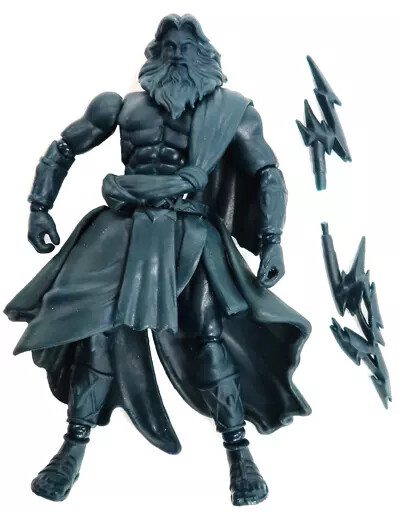 Mini Figure Bronze Statue Black Movable Majestic Greek Mythology God Zeus