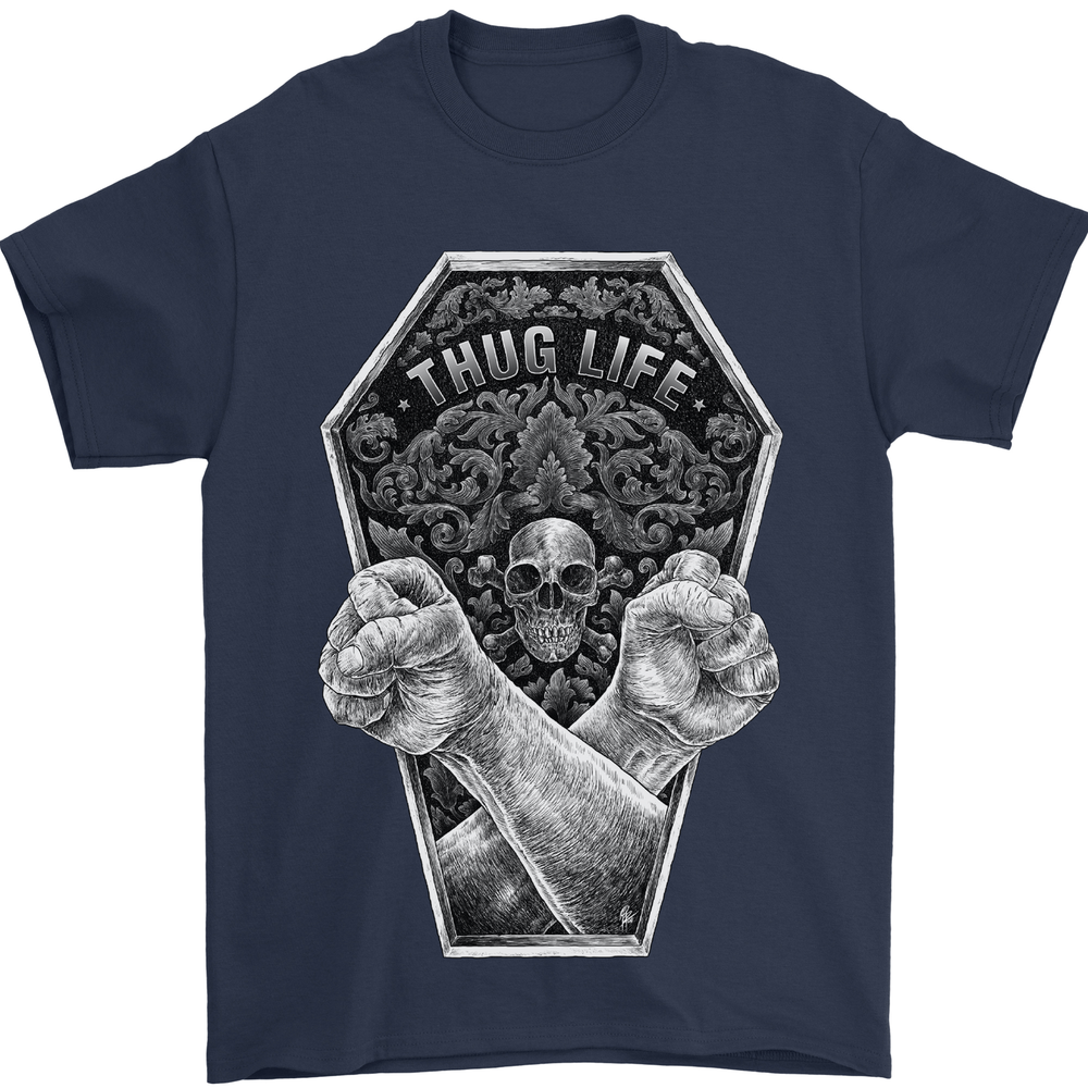 Thug Life Skulls Mens T-Shirt 100% Cotton