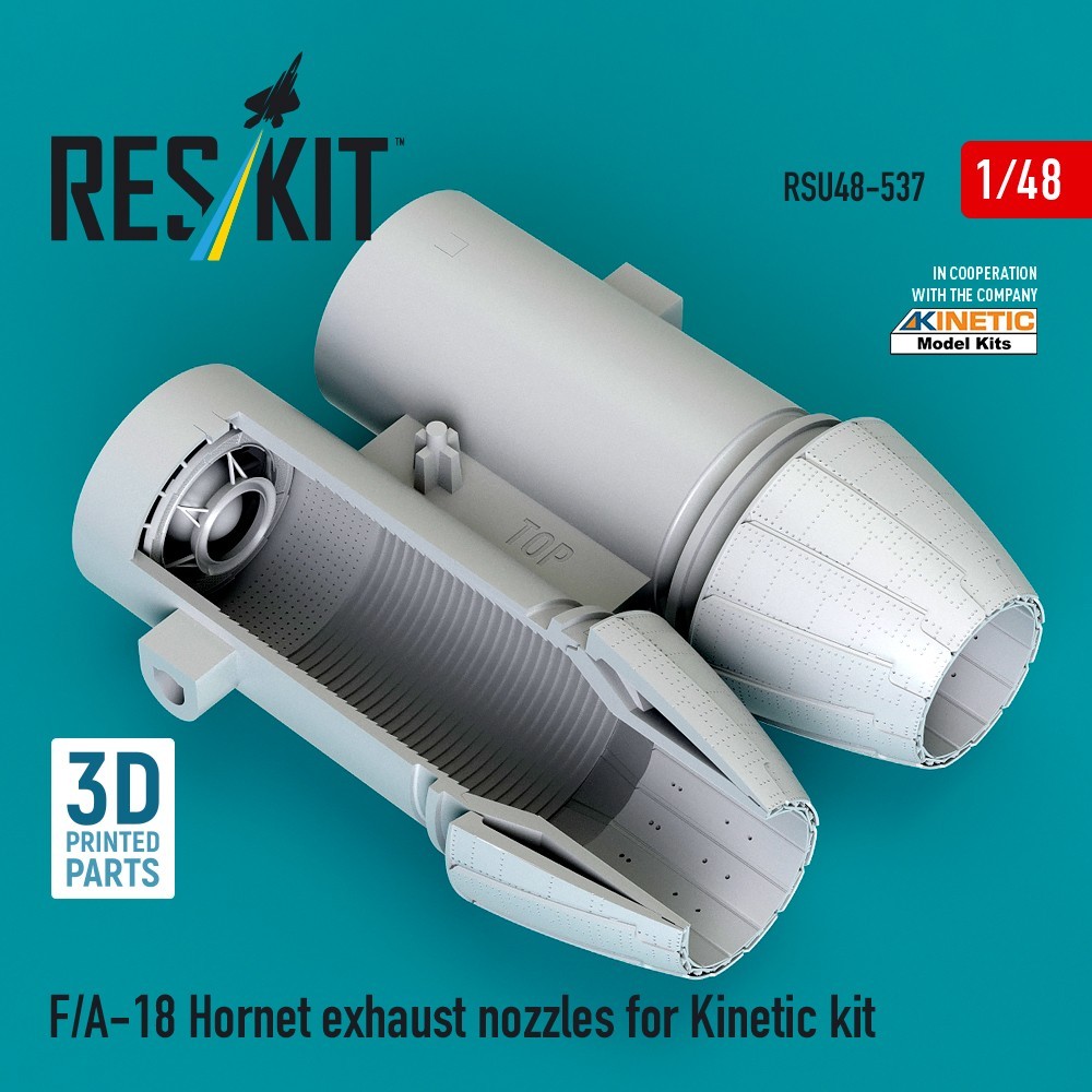 F/A-18 Hornet exhaust nozzles for Kinetic kit Scale 1:48 ResKit RSU48-0537