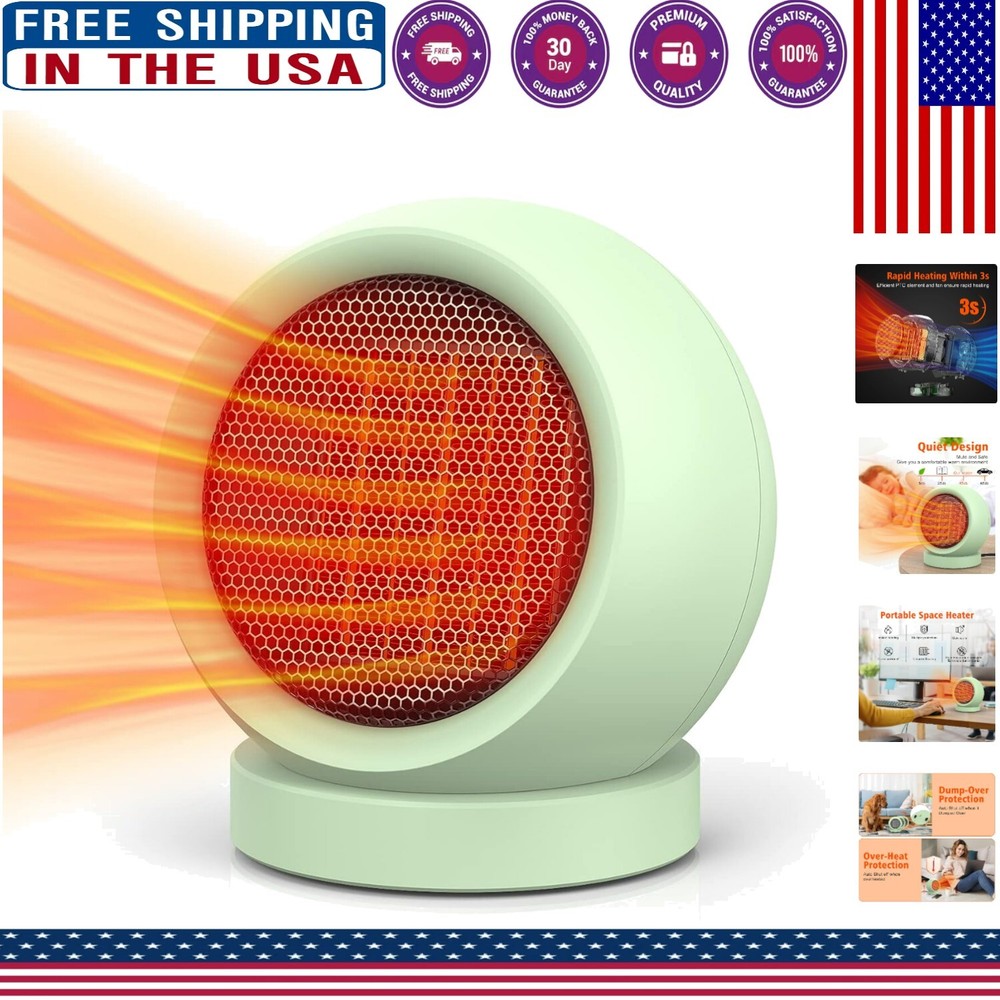 Efficient Indoor Electric Heater with Tip-Over Safety and Noise Control