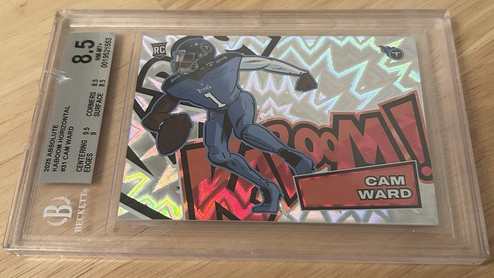 2025 Panini Absolute Kaboom Cam Ward Rookie #31 Titans BGS 8.5