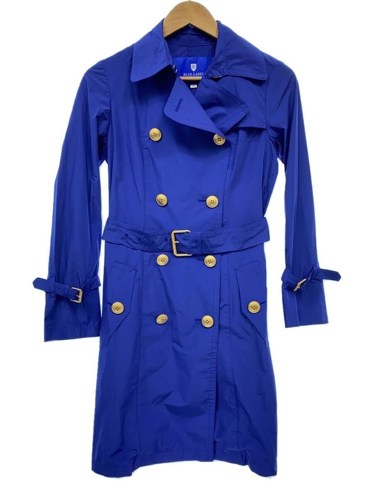 Blue Label Crestbridge Trench Coat/38/Polyester/Blu/Plain/55A40-381-25 2733