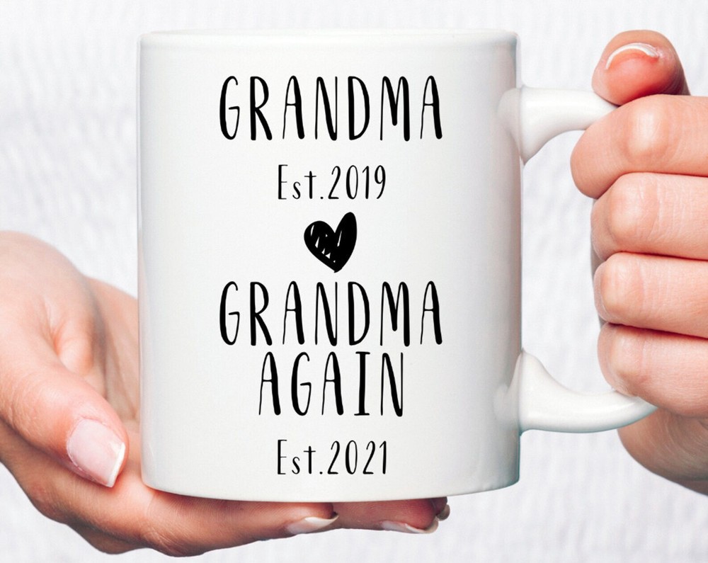 Custom Grandma Again Coffee Mug with Date - Perfect Second Time Grandma Gift