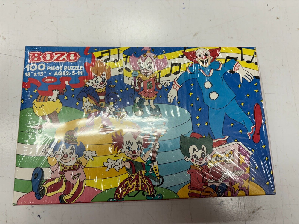 VINTAGE BOZO CIRCUS JIGSAW PUZZLE 100 PIECES 13X18 STILL SHRINK WRAPPED 1988 #2