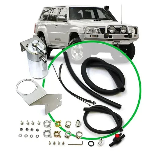 SAAS Oil Catch Tank Full Kit For Nissan Patrol GU Y61 3.0L 2000-2016 Polished