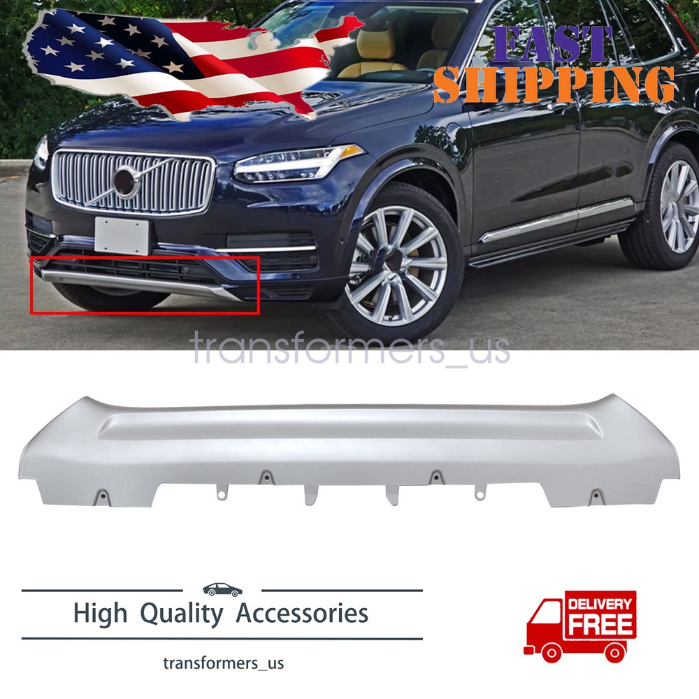 Silver Front Lower Bumper Cover Shield Valance For Volvo XC90 2016-2019