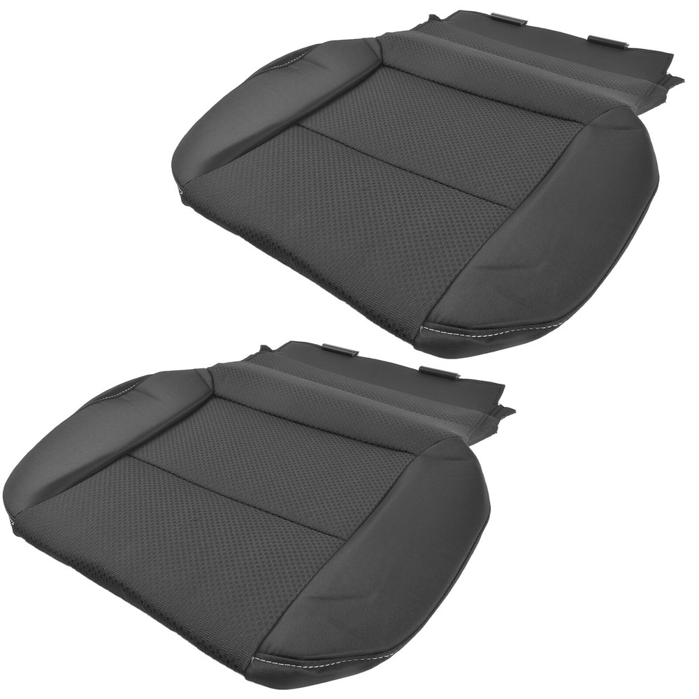 2Pcs Seat Bottom Cover Cloth Set for Silverado Sierra 1500 2500 3500HD 2014-2019